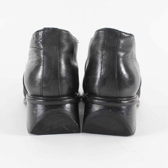 Luc Berjen Sz 39 Charcoal Black Elastic Bambou 1.5" Ankle Booties - Picture 4 of 11